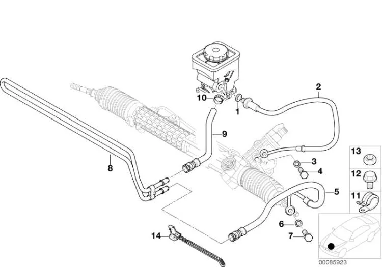 BMW 3 Serisi E46 Servo Direksiyon Dönüş Hattı 32416796386