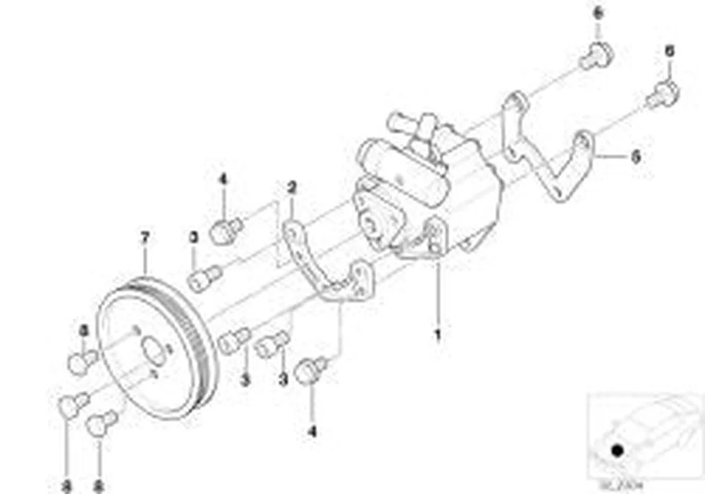 BMW E36 E39 Direksiyon Pompası Arka Braketi 32422246153
