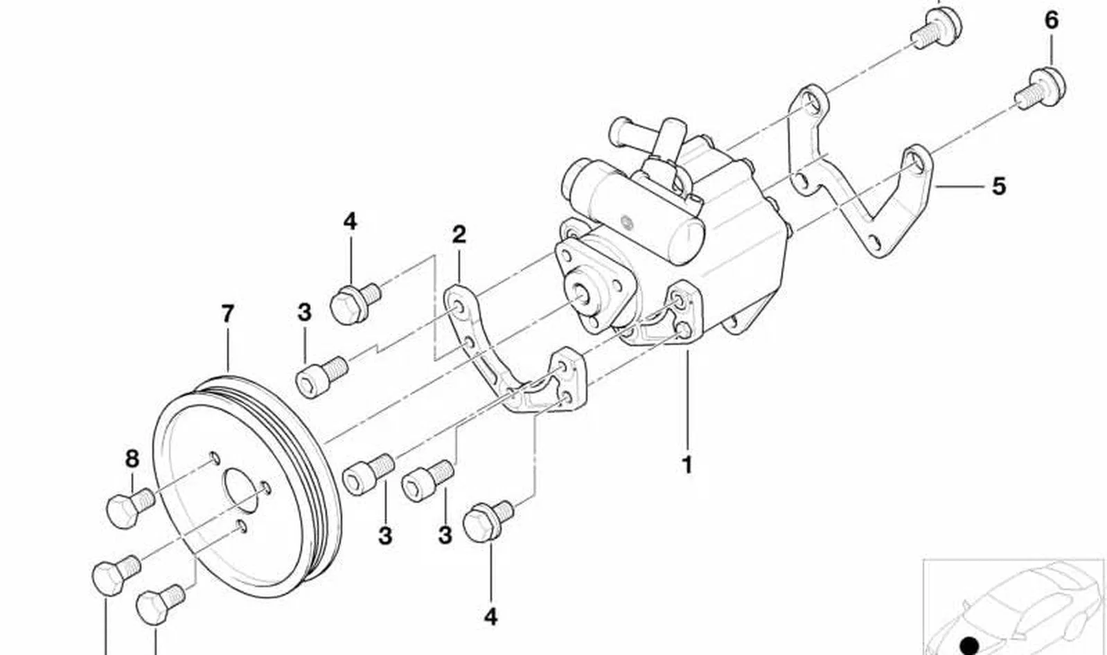 BMW E36 E39 Direksiyon Pompası Arka Braketi 32422246153