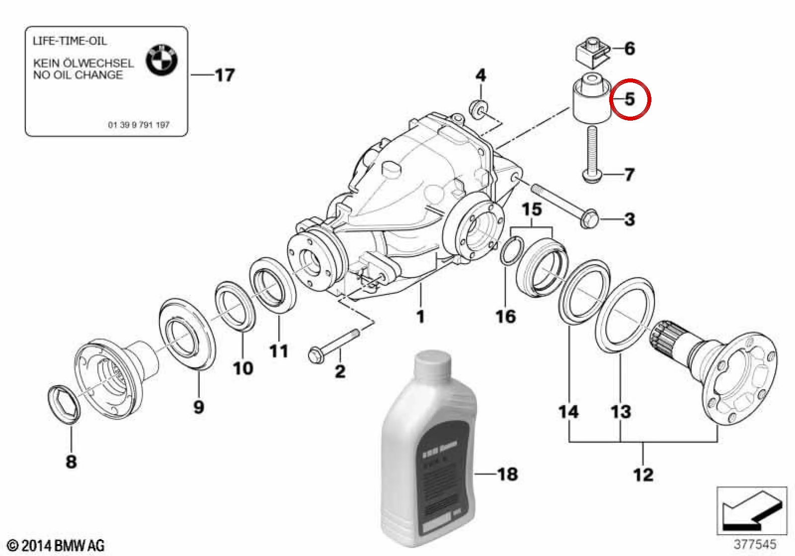 BMW 3 Serisi E46 Diferansiyel Titreşim Damperi 33107509341