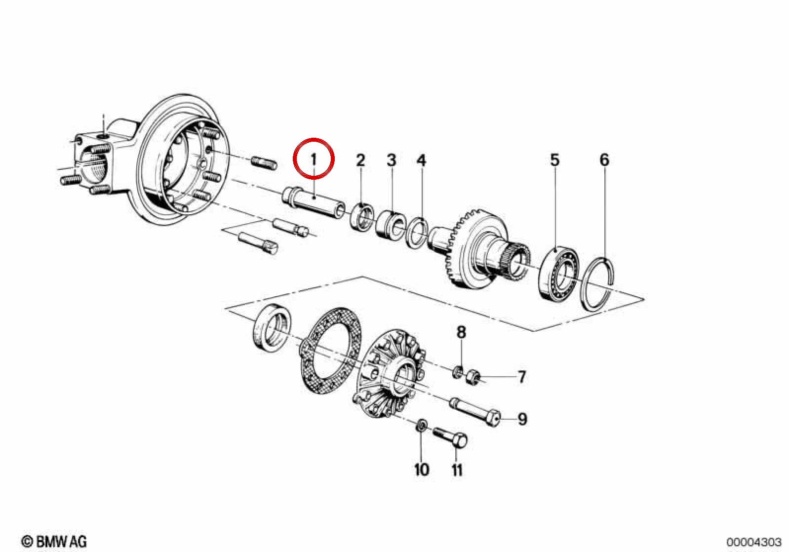 BMW E24 E28 E30 E31… Arka Diferansiyel Takozu 33111239084
