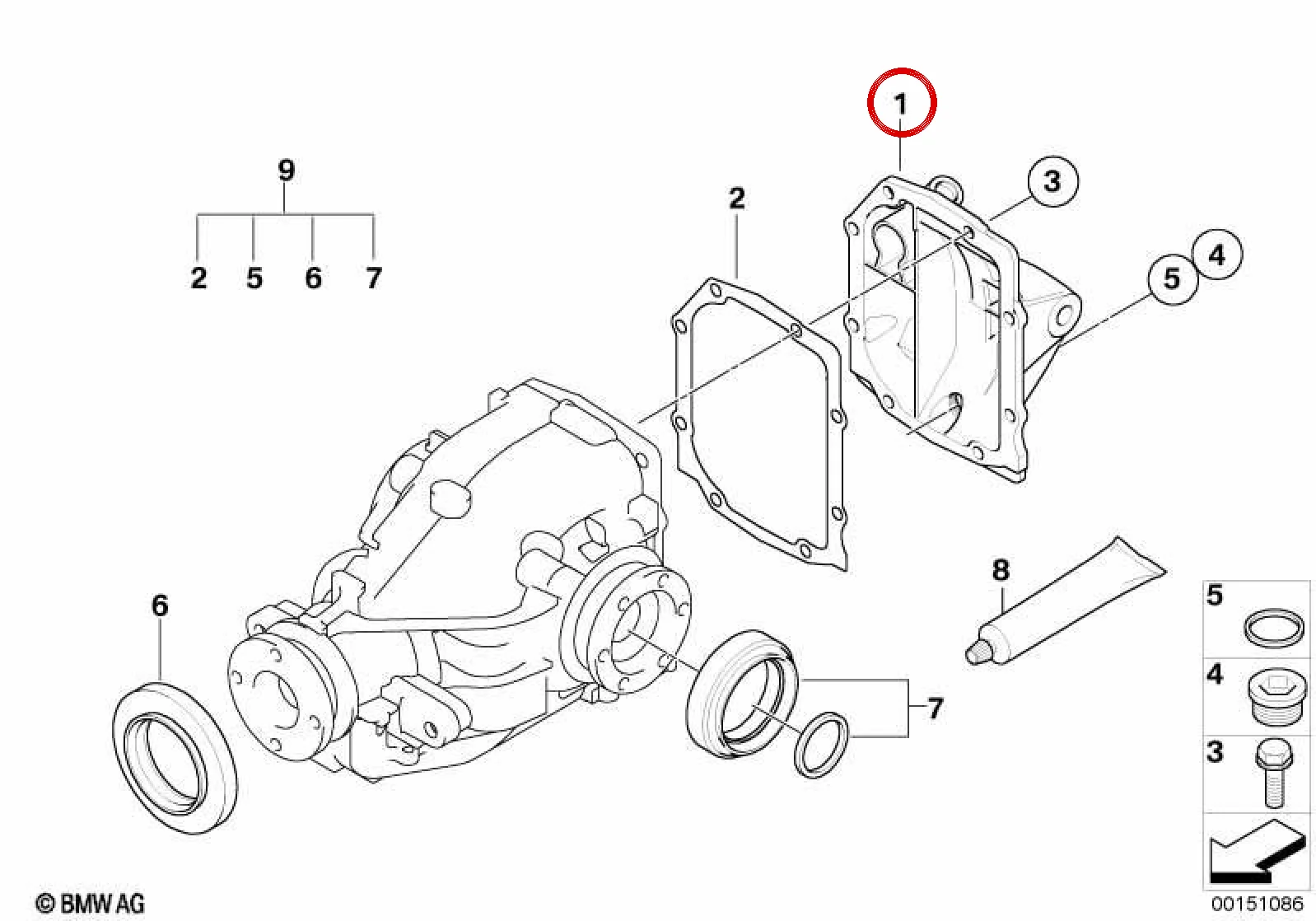 BMW E46 E83 Arka Diferansiyel Arka Kapağı 33117531403