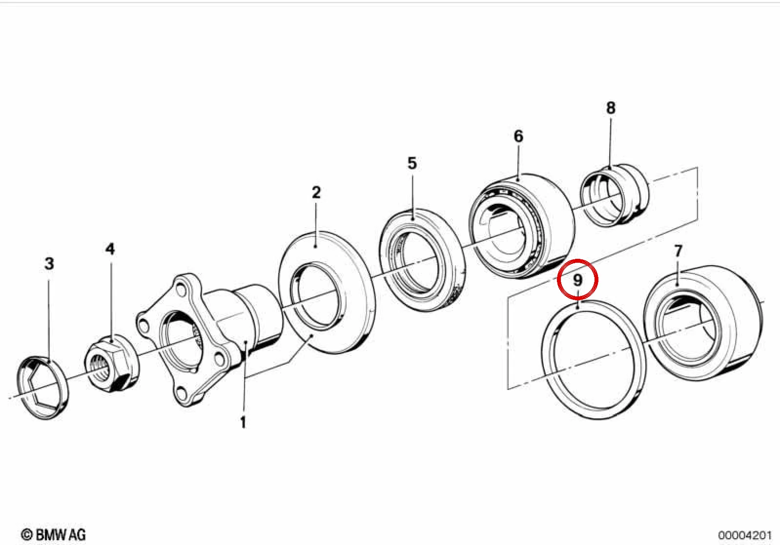BMW E24 E28 E30 E31… Diferansiyel Ayar Pulu 3,575 mm 33121207915