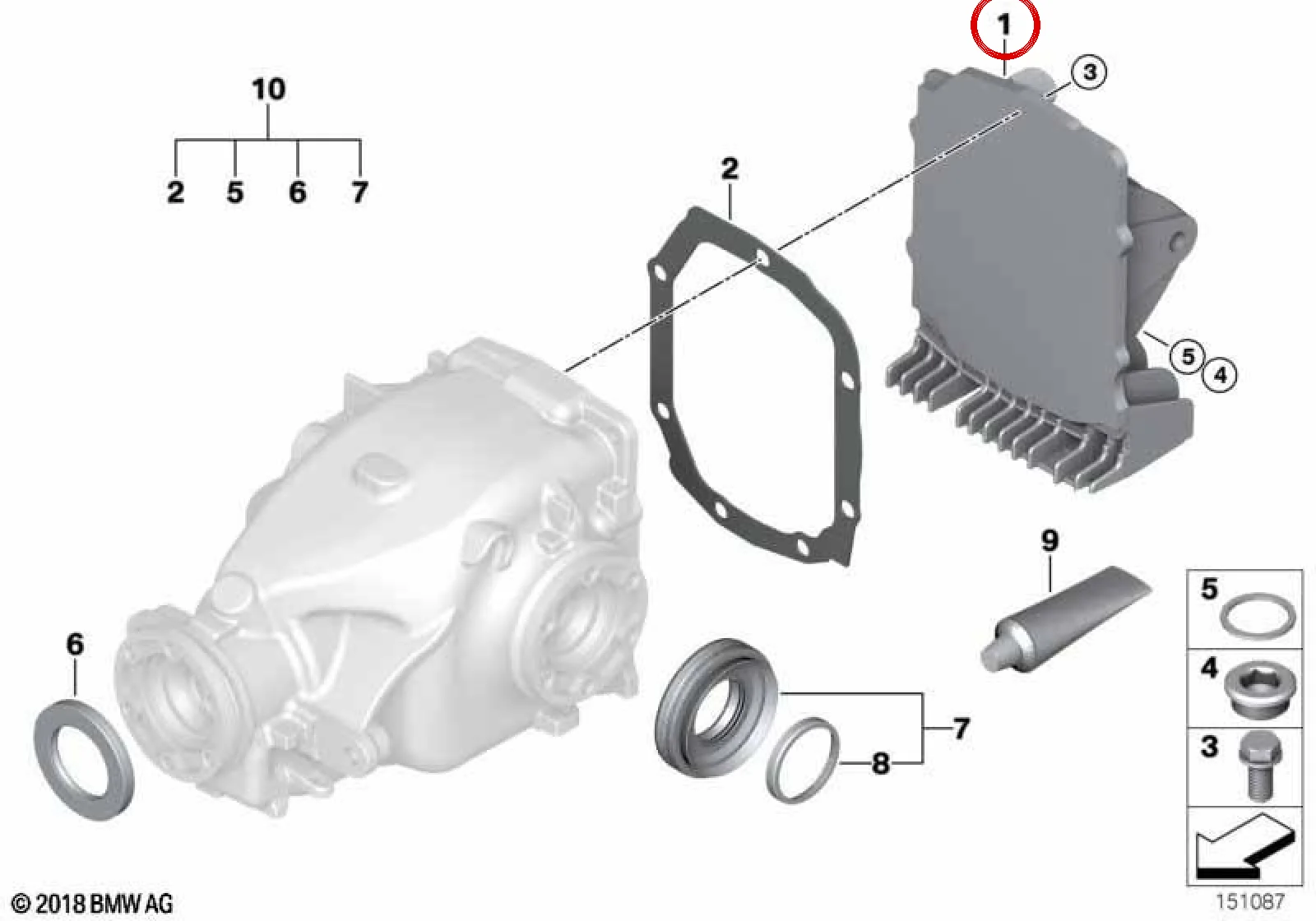BMW Z4 E85 Arka Diferansiyel Kapağı 33127531407