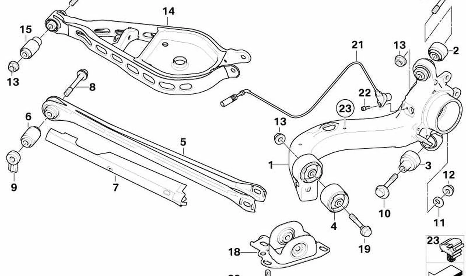 BMW X3 E83 Arka Aks Traversi Flanşlı Cıvatası 33303452468