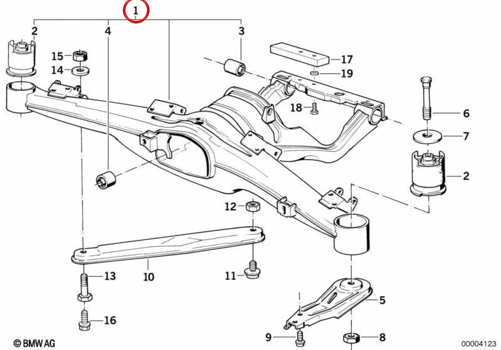 BMW 5 Serisi E34 Arka Travers Bağlantı Braketi 33311090566