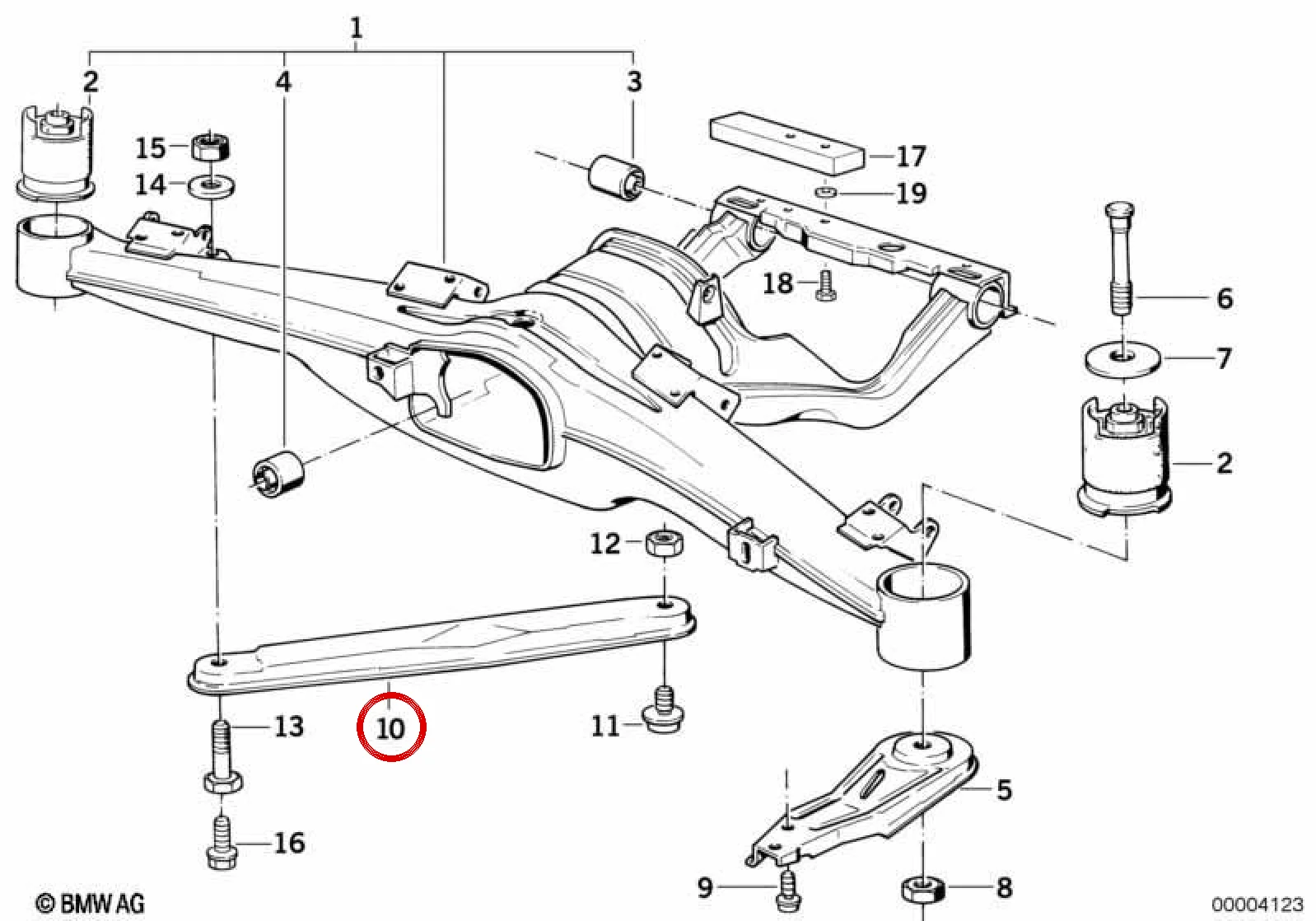 BMW 7 Serisi E32 Arka Viraj Demiri Bağlantı Kolu 33311134154