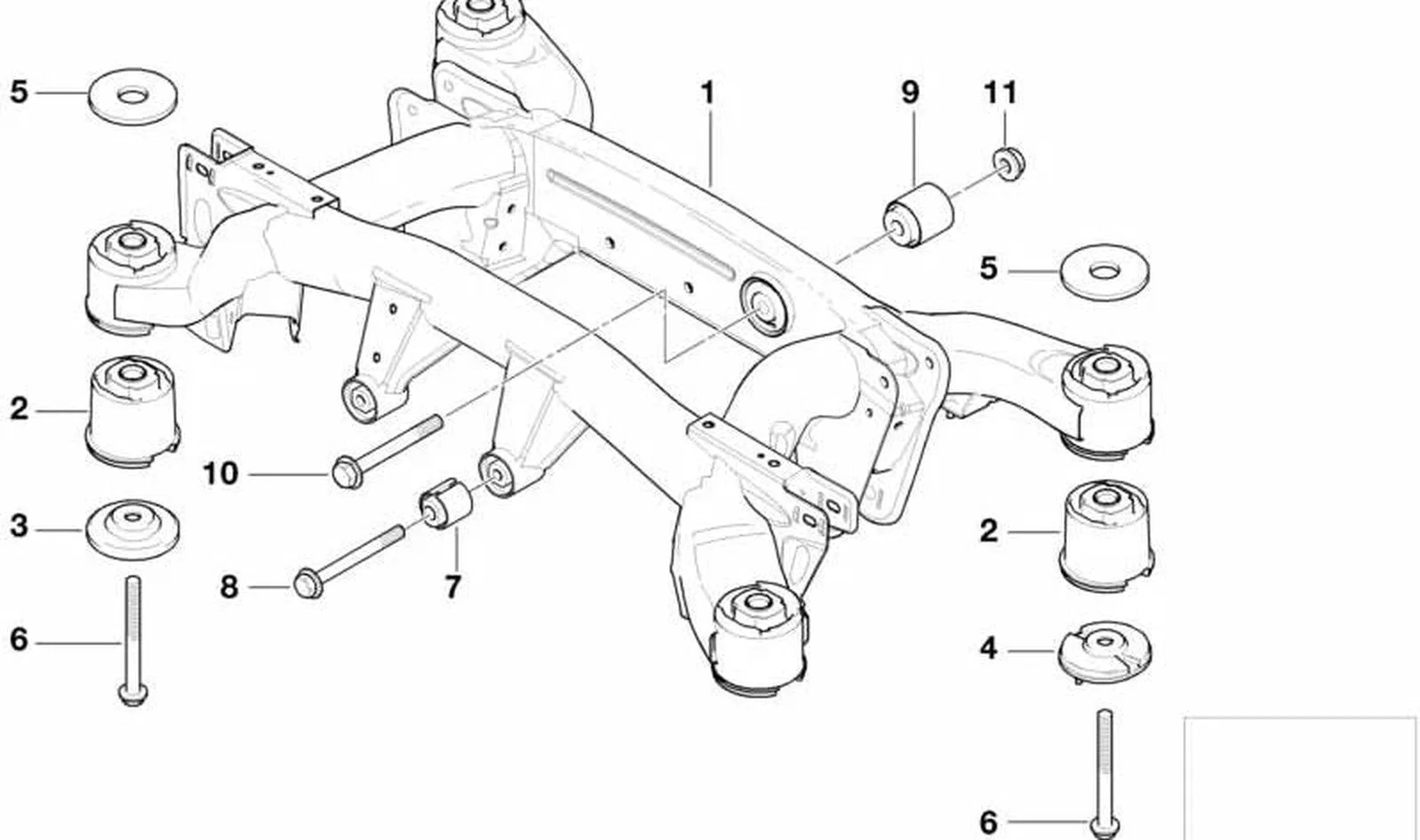 BMW X5 E53 Arka Tampon Pulu 33316770458