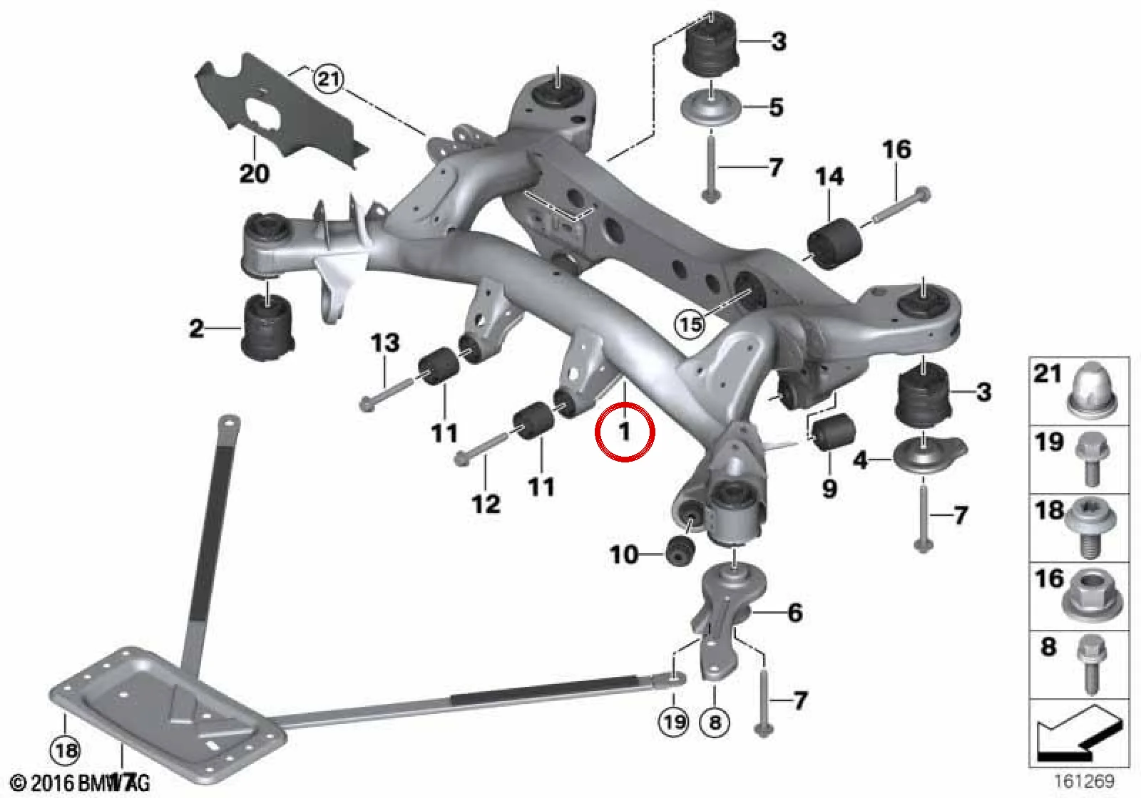 BMW X1 E84 Arka Aks Taşıyıcı Çerçevesi 33316782158