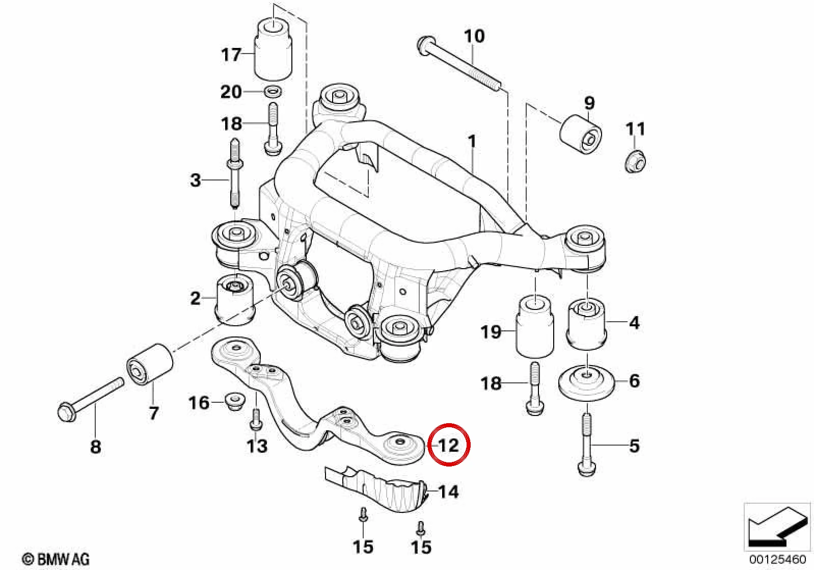 BMW 3 Serisi E46 Arka Süspansiyon Kolu 33321095990