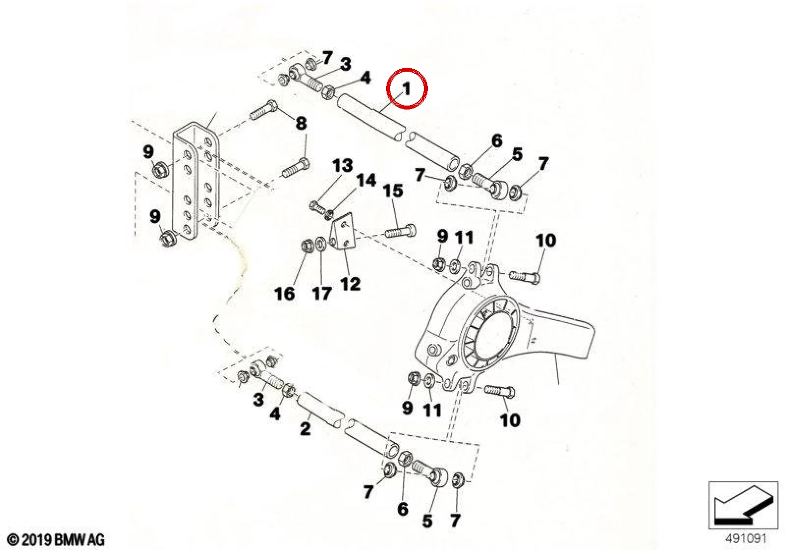 BMW 3 Serisi E36 Arka Enine Süspansiyon Kolu 33322270997