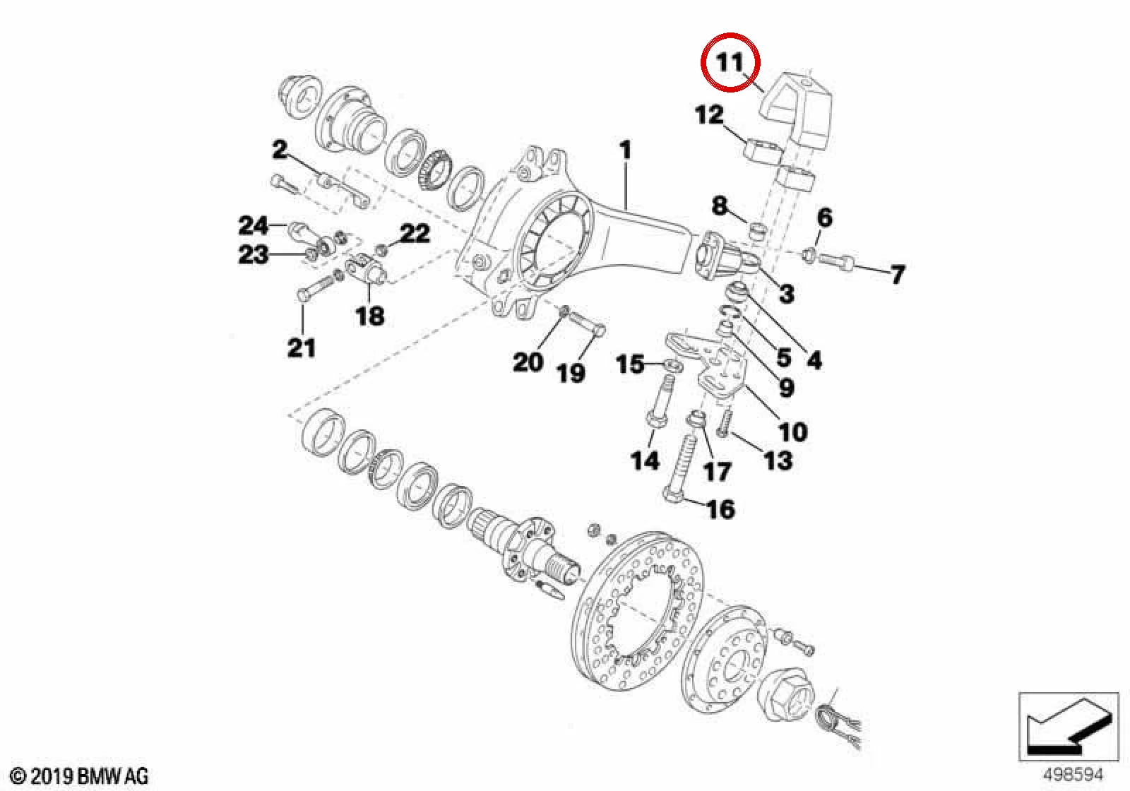 BMW 3 Serisi E36 Arka Salıncak Silent Blok Yatağı 33332271801