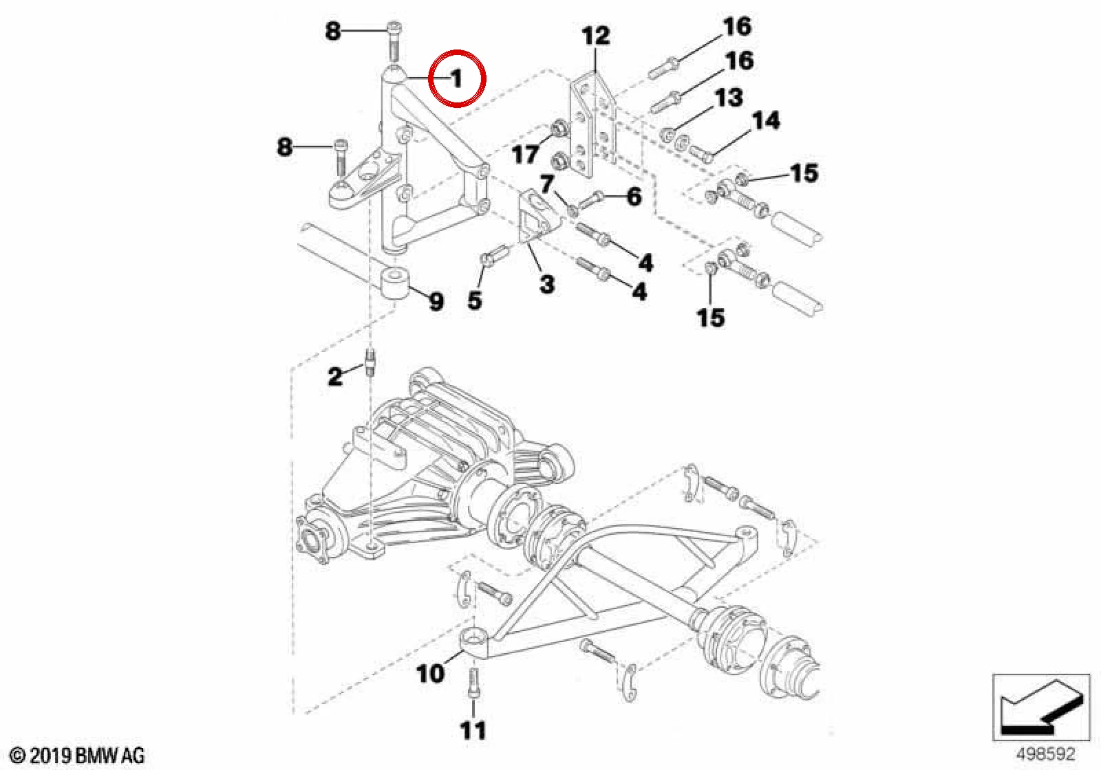 BMW E81 E82 E87 E88… Arka Sol Salıncak Kolu Braketi 33332483319