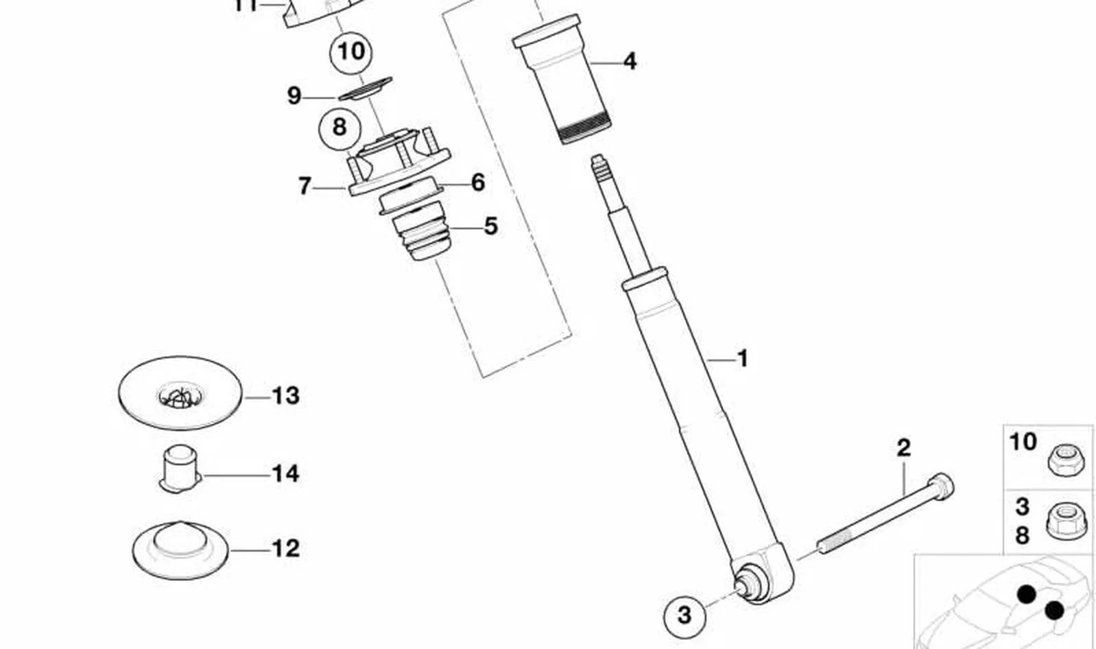BMW 5 Serisi E39 Arka Süspansiyon Koruma Borusu 33521092943