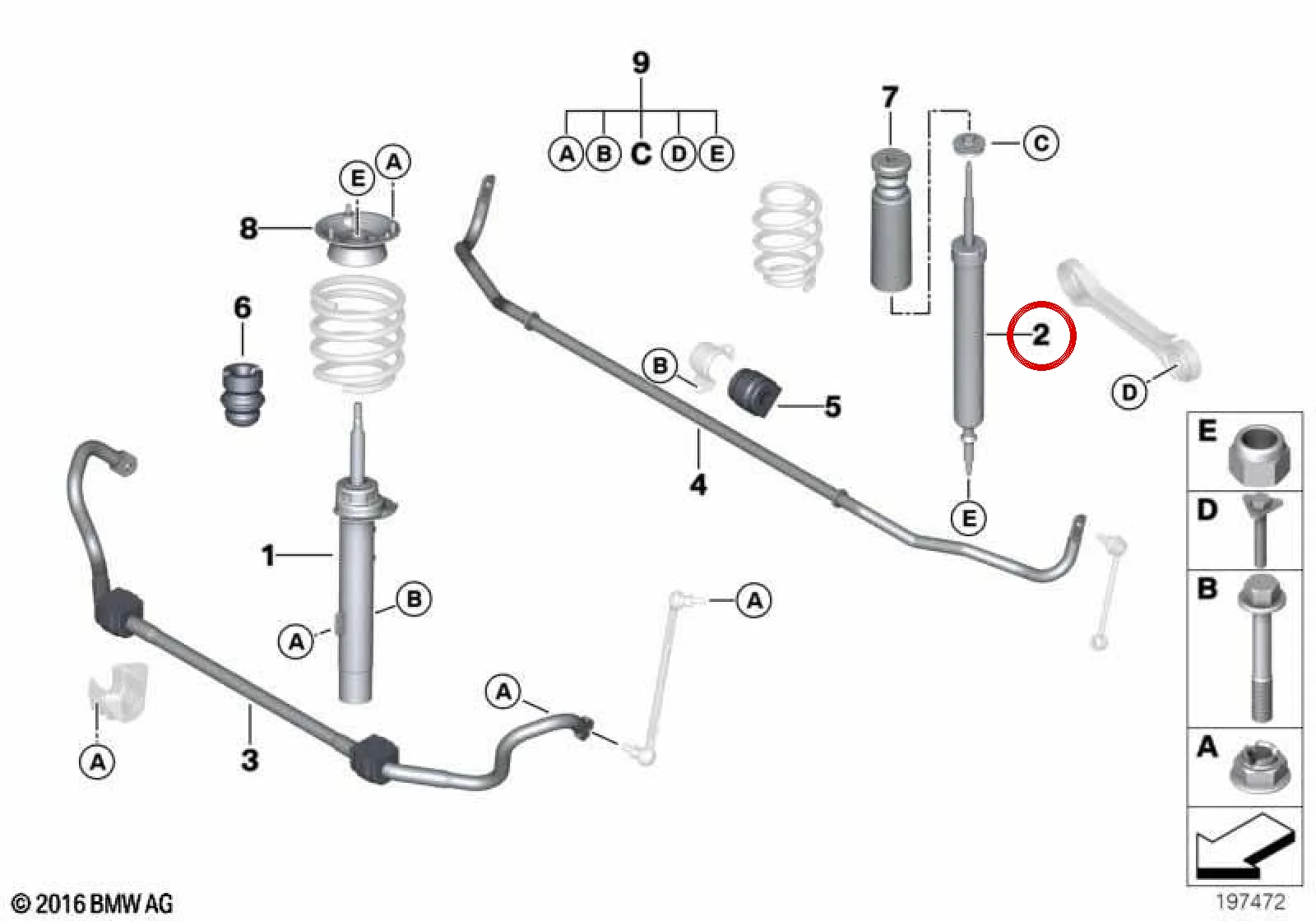 BMW 3 Serisi E91 E92 E93 Arka Amortisör 33526772925