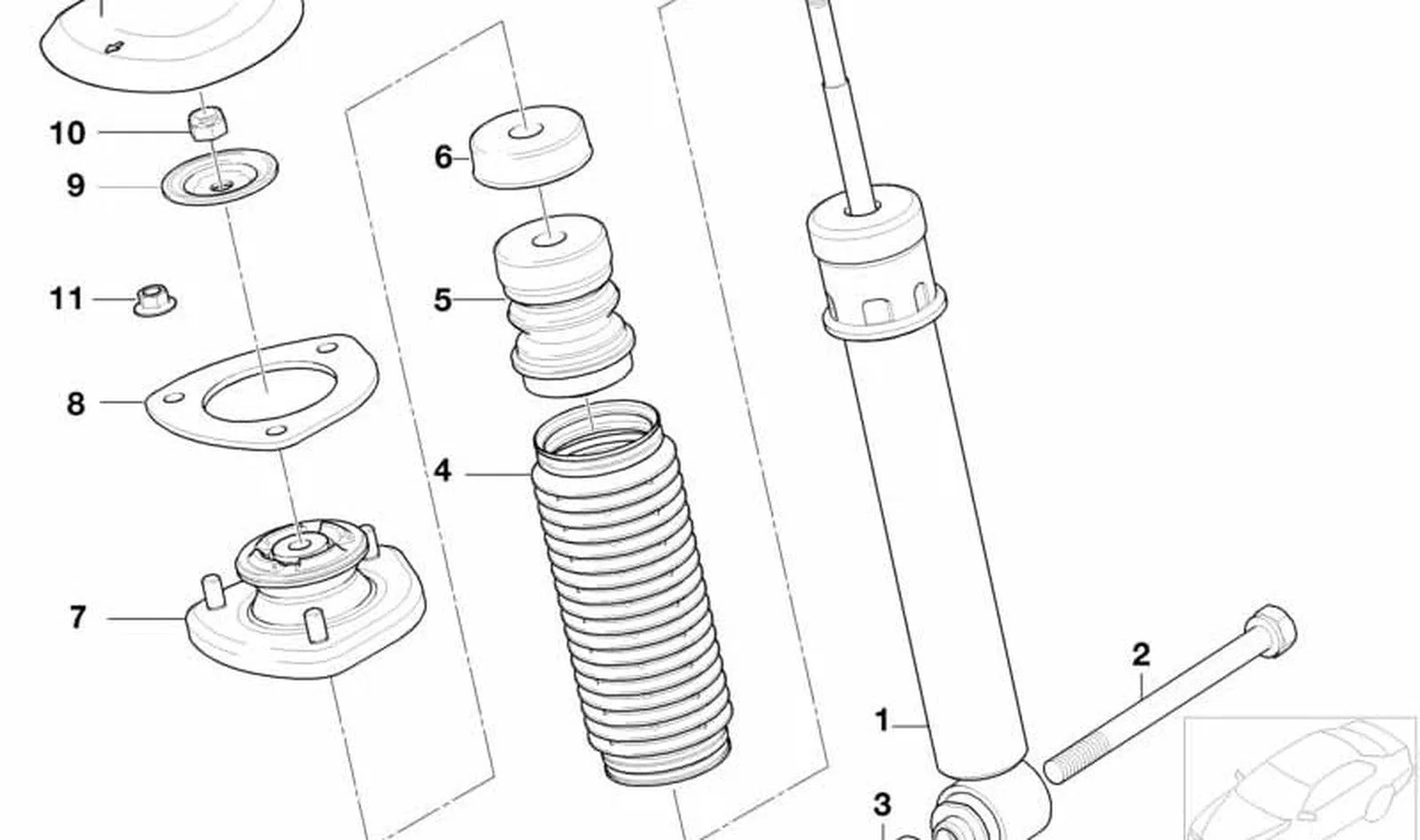 BMW E53 E60 E61 E63… Arka Amortisör Lastik Takozu 33526779415