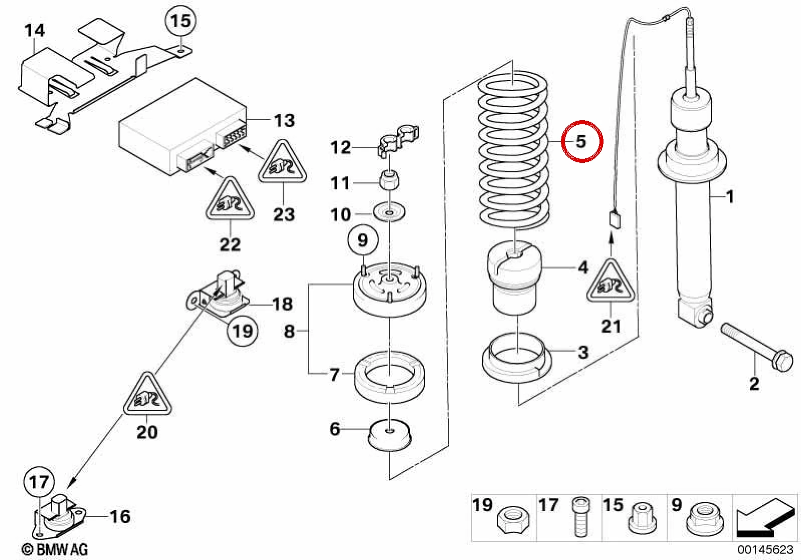 BMW 6 Serisi E63 E64 Arka Helezon Yay 33532284089