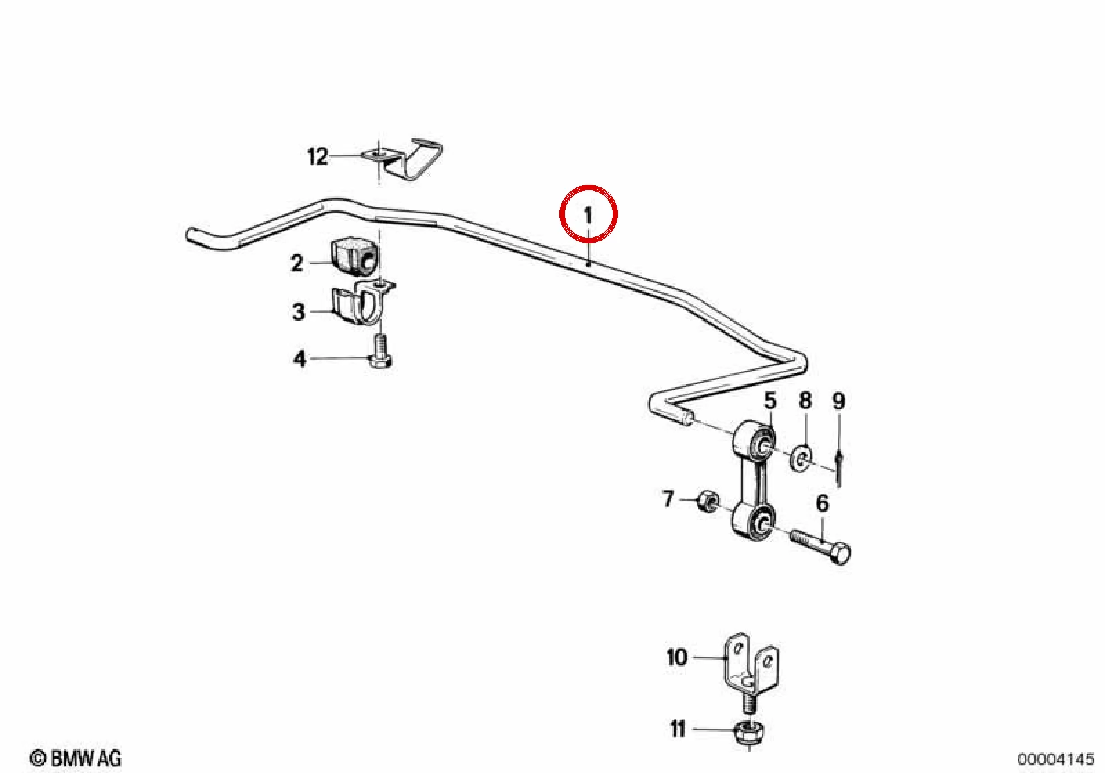 BMW 3 Serisi E30 Arka Viraj Demiri 13,5 mm 33551133923