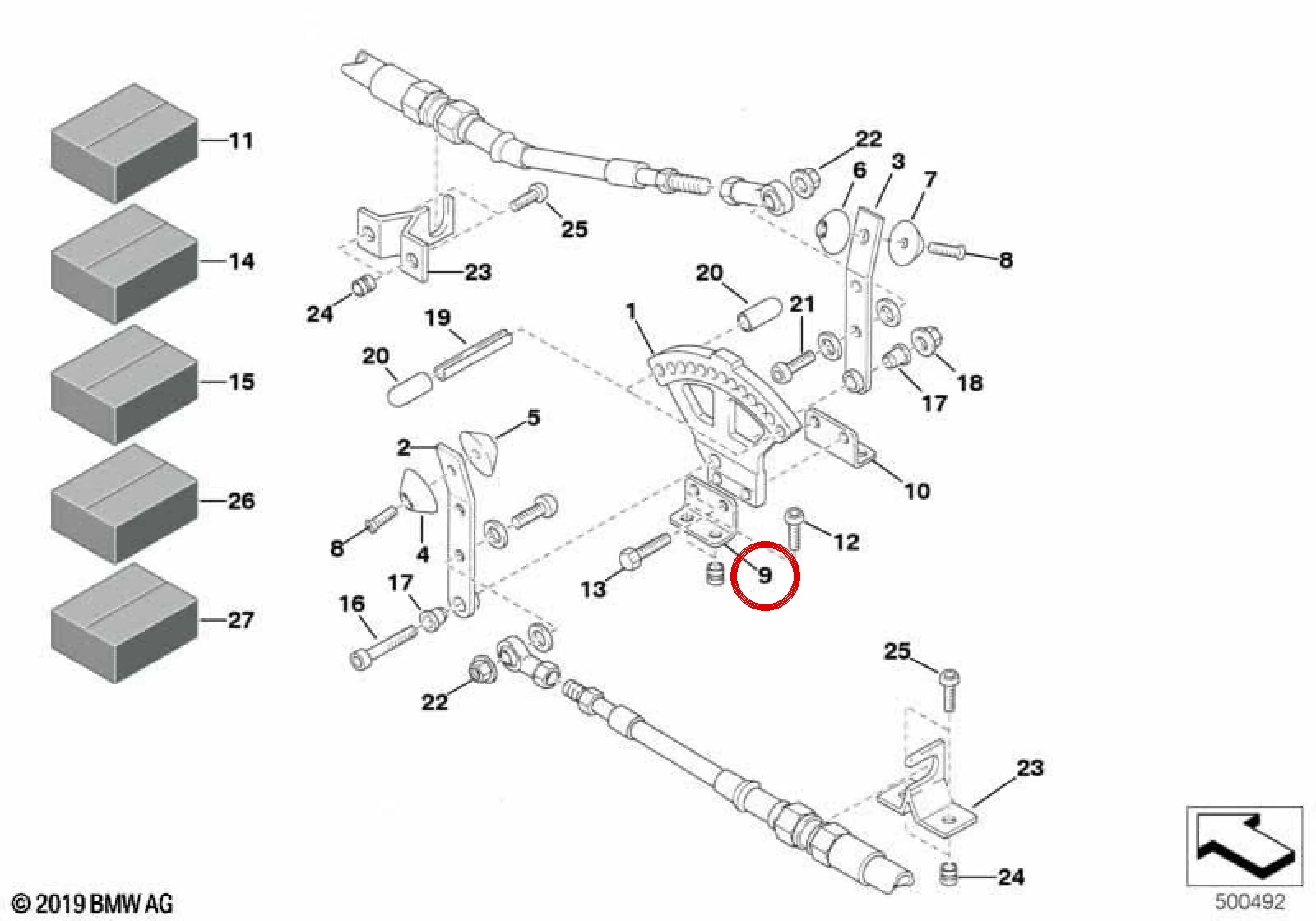 BMW 3 Serisi E36 Arka Salıncak Braketi 33552223207