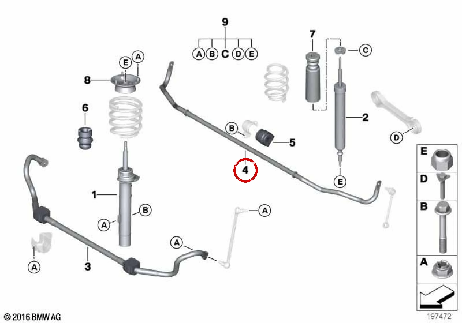 BMW E81 E82 E87 E88… Arka Viraj Demiri 11 mm 33556764423