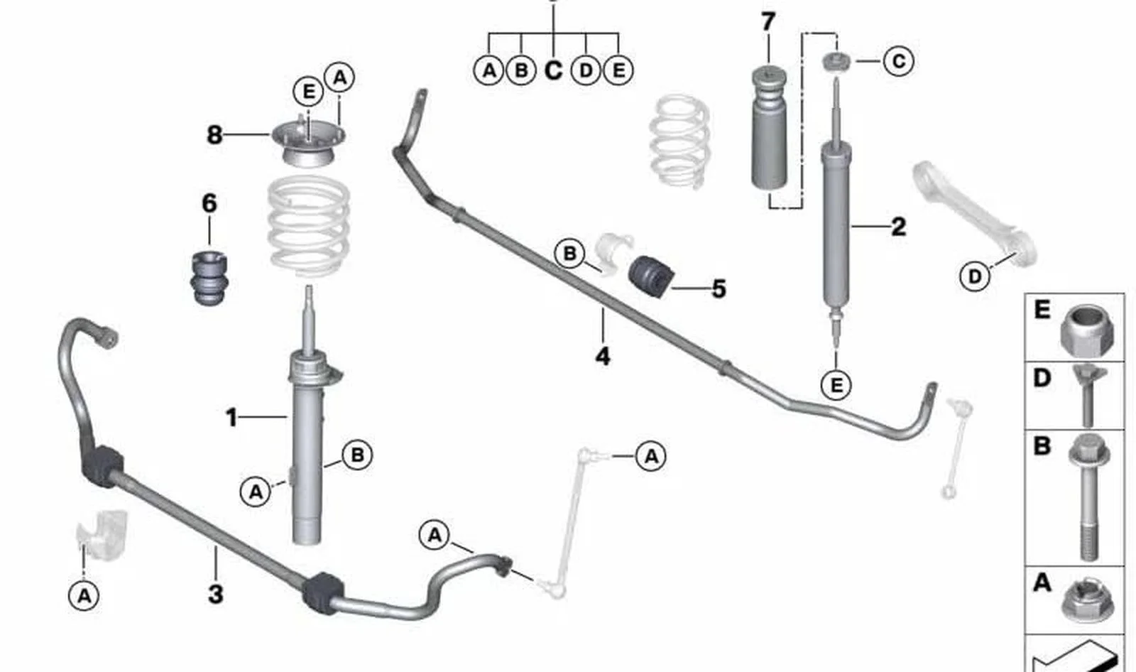BMW E81 E82 E90 E91… Arka Viraj Demiri 33556764424