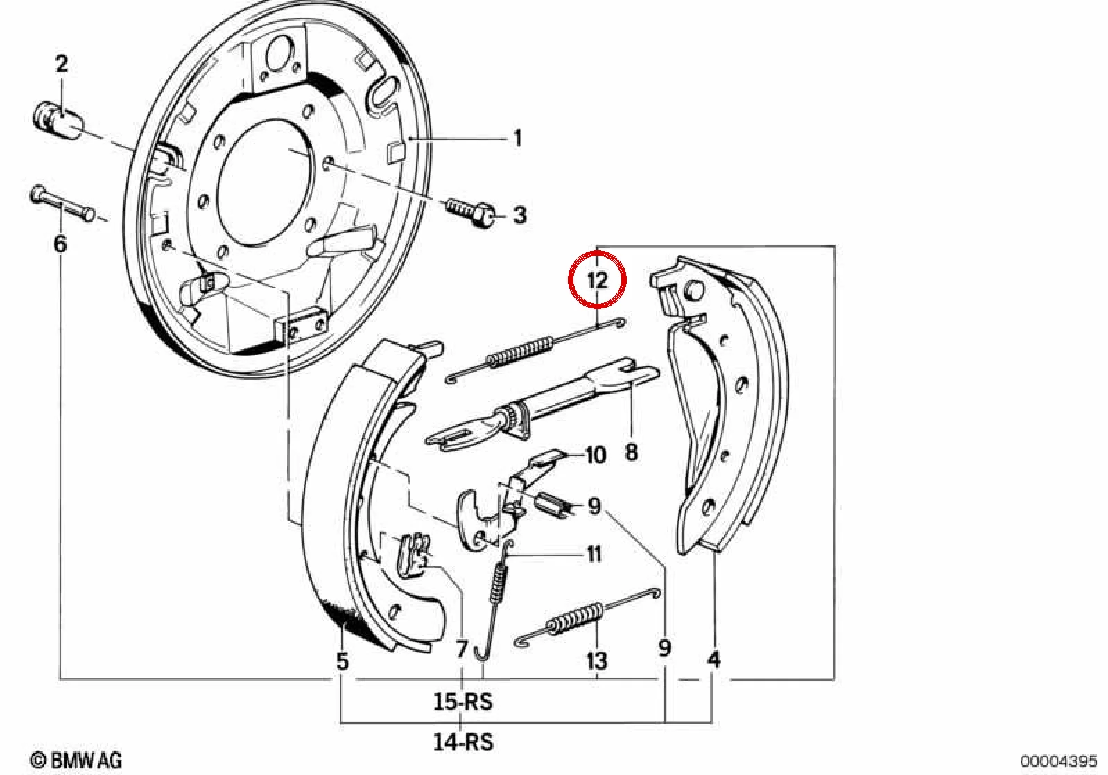 BMW 5 Serisi E28 E34 Fren Pabucu Tespit Yayı 34211121856