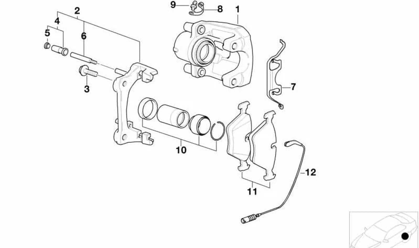 BMW 3 Serisi E46 Fren Kaliperi Tamir Takımı 34216751088