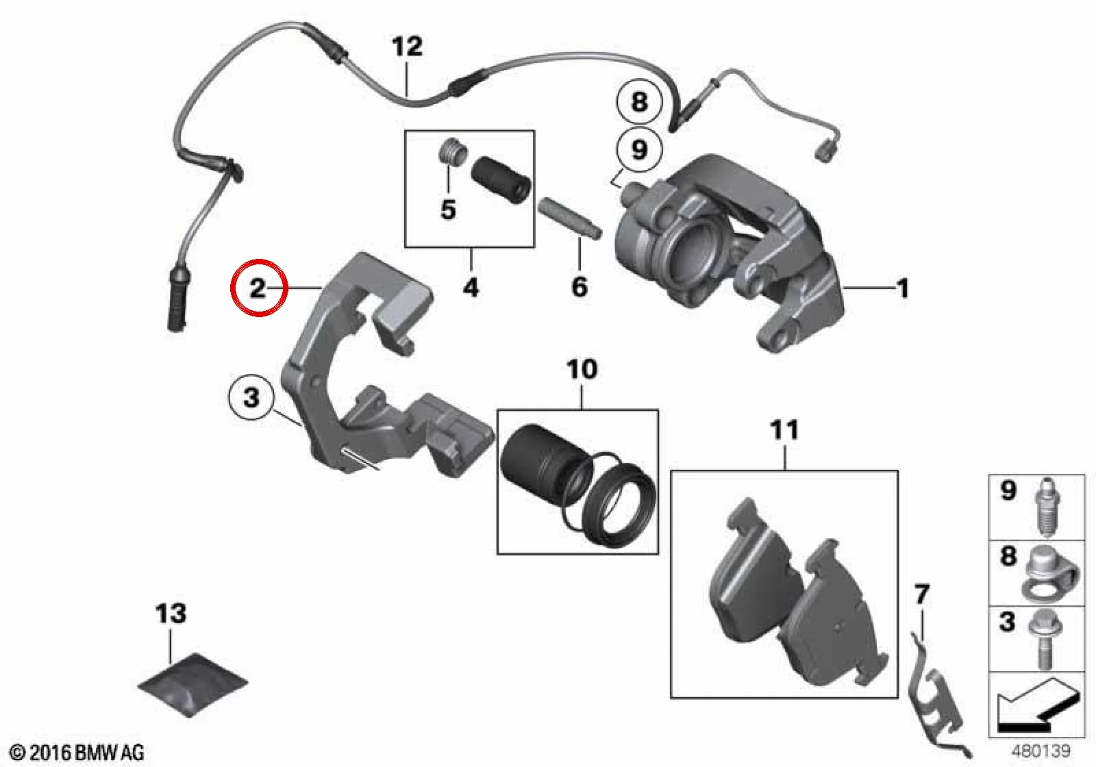 BMW E60 E61 E63 E64 Fren Kaliper Tutucu Braketi 34216766074
