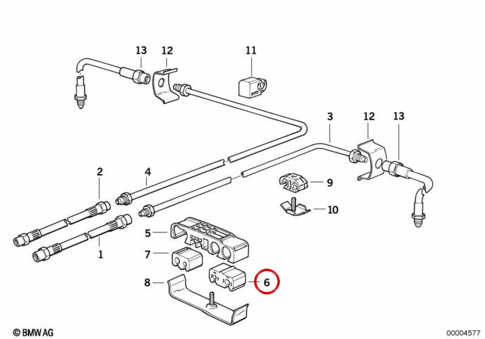 BMW 8 Serisi E31 Fren Sistemi Lastik Tamponu 34301162456