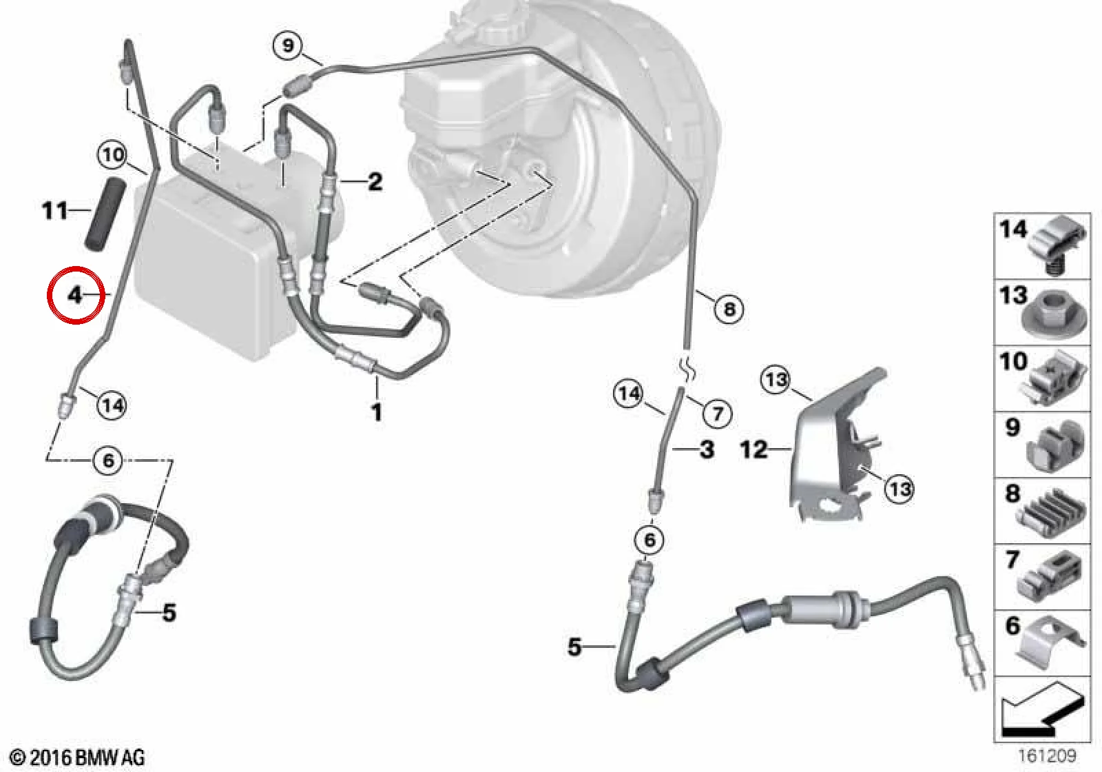 BMW 3 Serisi E90 E92 E93 Fren Hortumu 34302283697