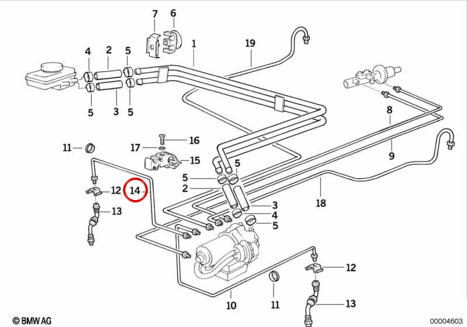 BMW E36 E53 E85 E86 Fren Borusu 34306755777