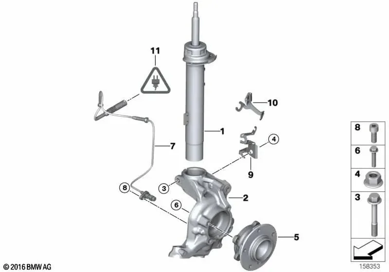 BMW E81 E84 E87 E90… Sağ Fren Borusu Tutucusu 34306788176