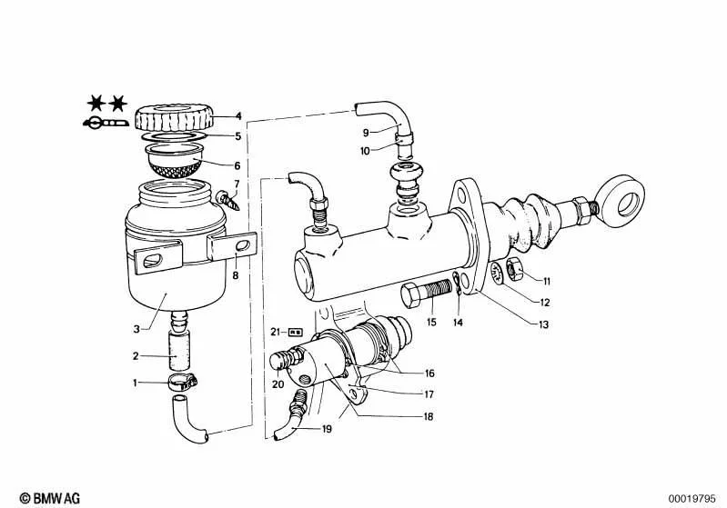 BMW E21 E24 E28 E30… Fren Hidrolik Depo Contası 34321102798