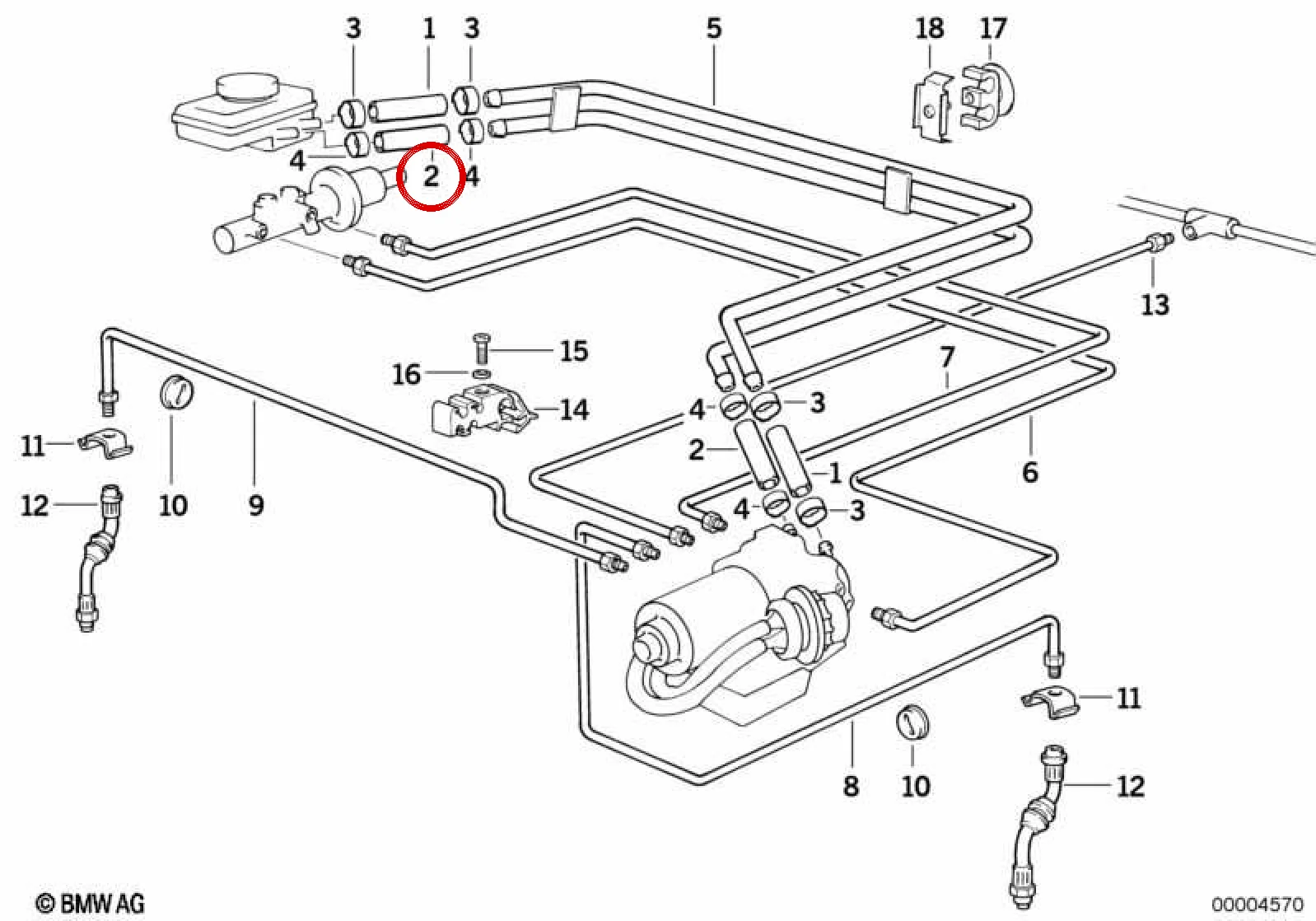 BMW 3 Serisi E36 Ön ABS Fren Hortumu 34322227677