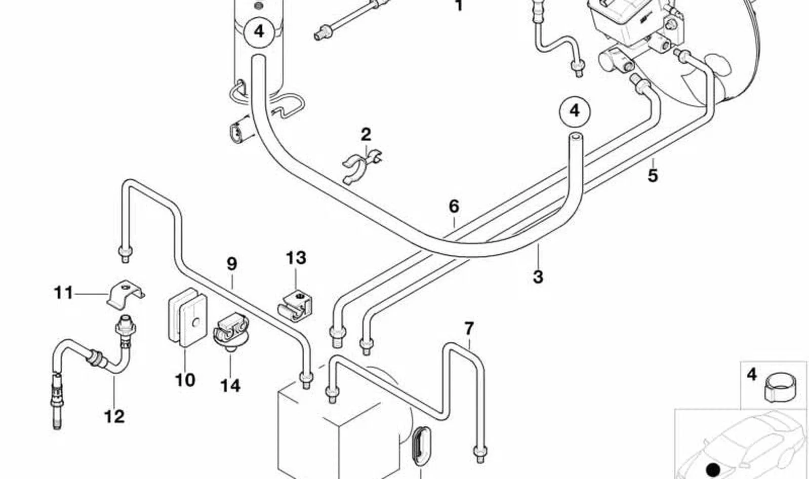 BMW 3 Serisi E46 Fren Borusu 34326754845