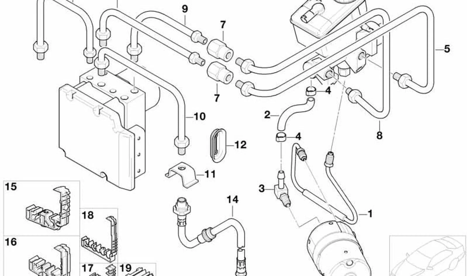BMW 3 Serisi E46 Fren Hattı 34326754849