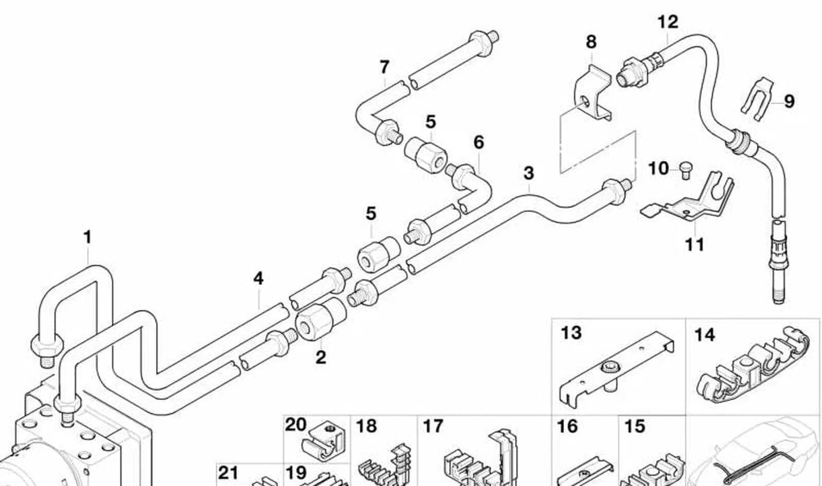 BMW 3 Serisi E46 Fren Borusu 34326754853