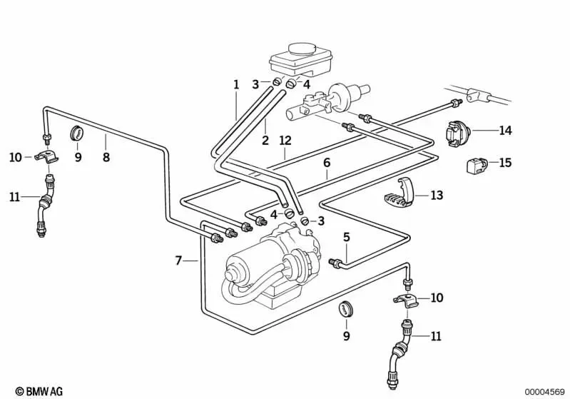 BMW 3 Serisi E21 E30 Fren Borusu 34326755578