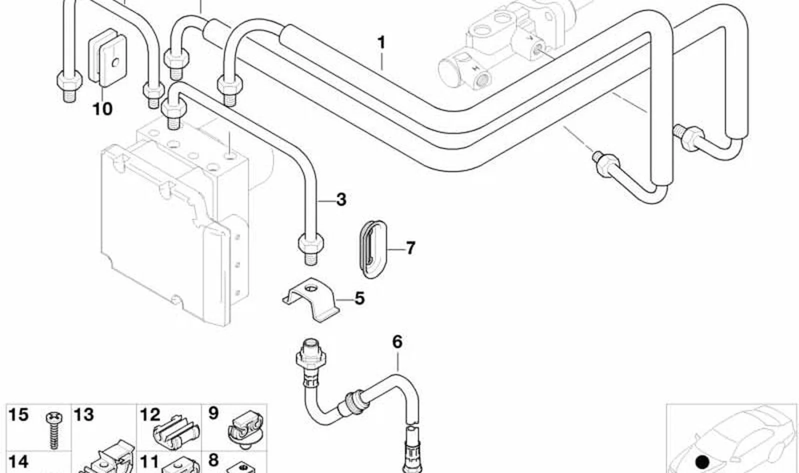 BMW E21 E24 E30 E36… Fren Hortumu 34326772492