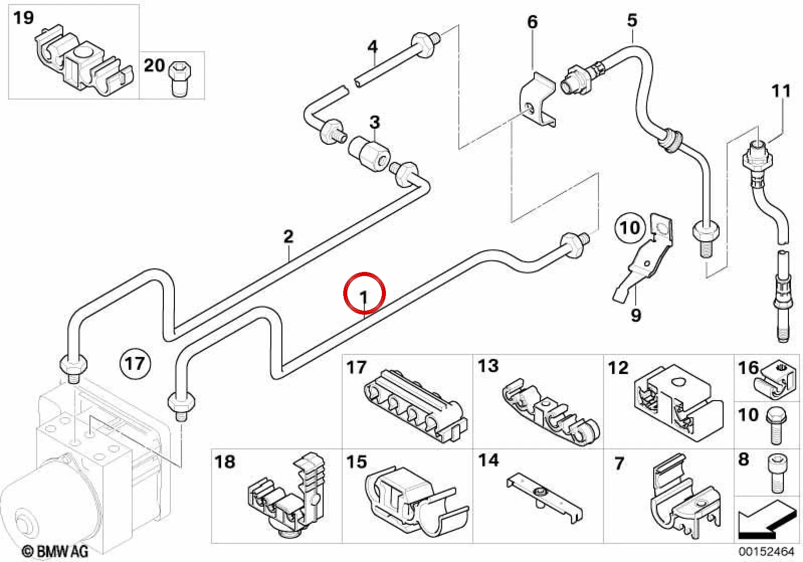 BMW Z4 E85 E86 Esnek Fren Hortumu 34326774357