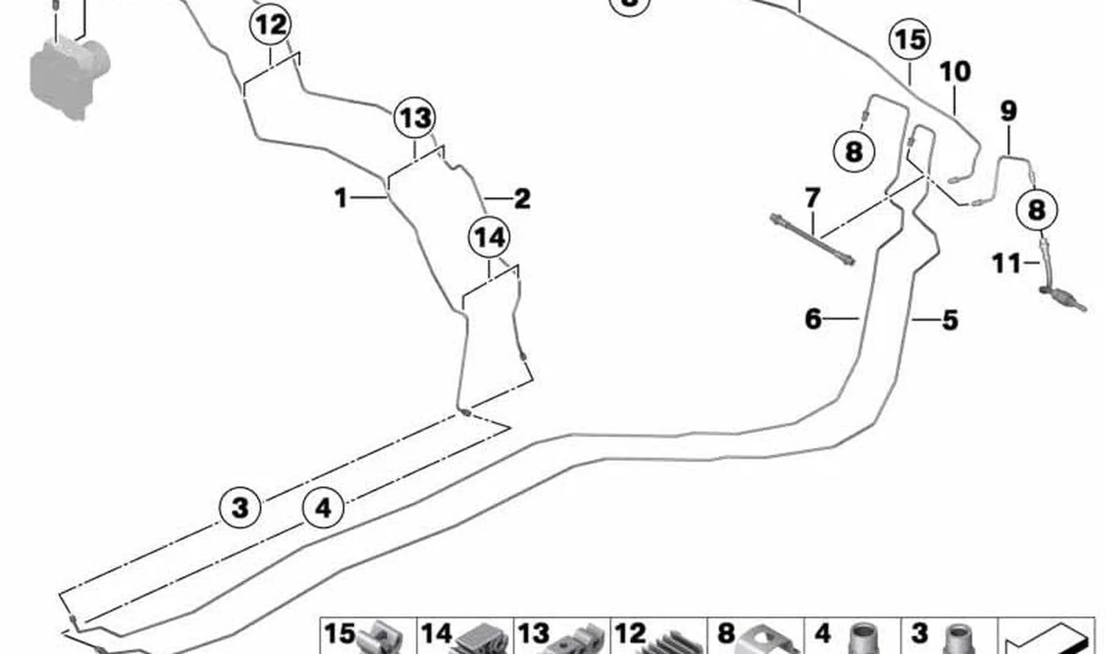 BMW 1 Serisi E81 E82 E87 E88 Fren Borusu 34326853521