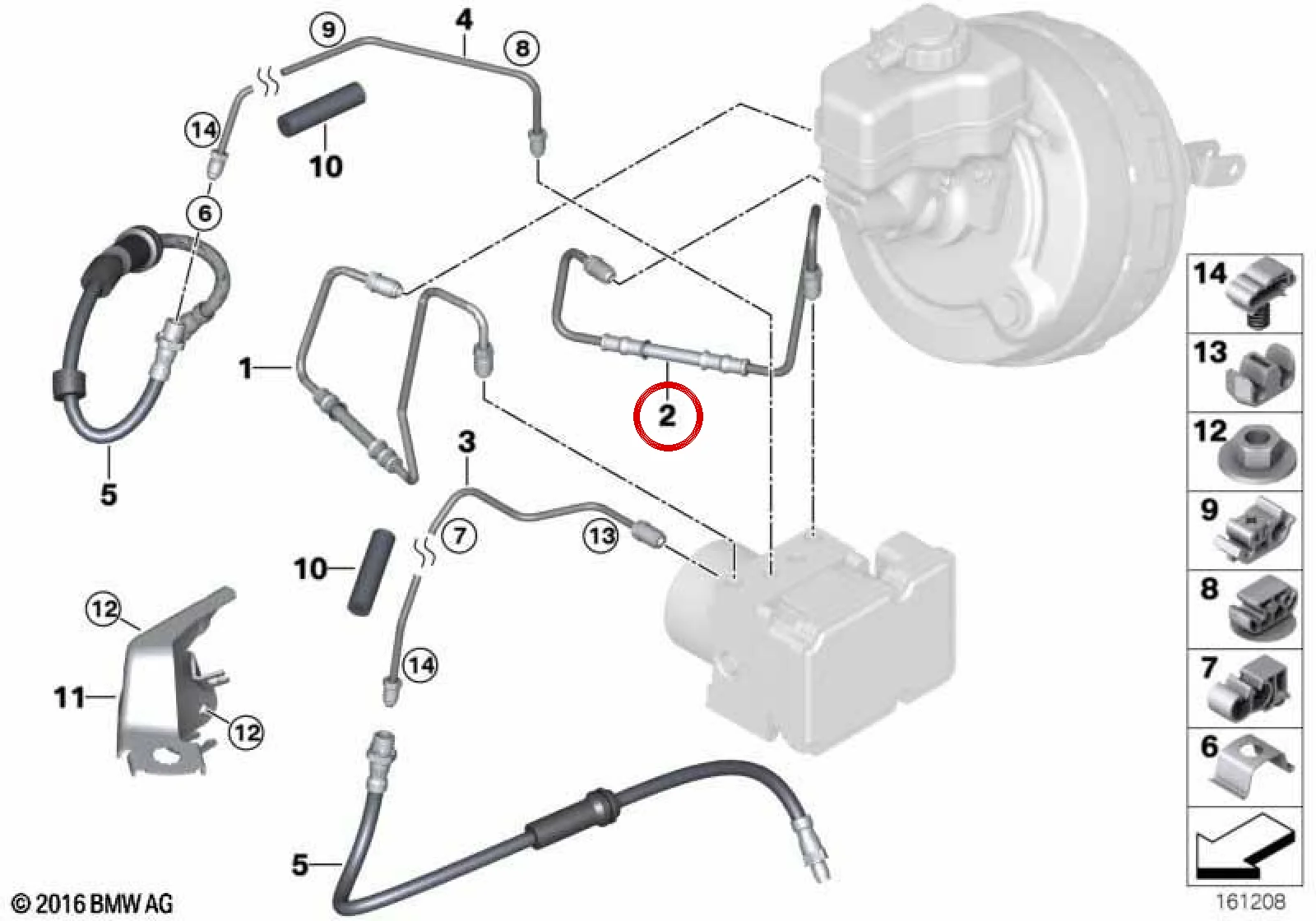 BMW E84 E90 E91 E92 12 mm Rakorlu Fren Hortumu 34326853544