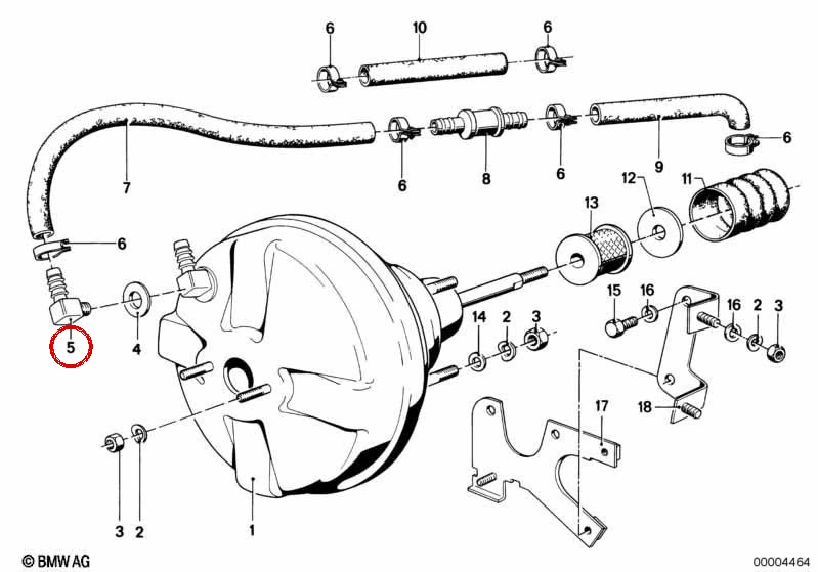 BMW E21 E28 E30 E34… Açılı Bağlantı Parçası 34331113652
