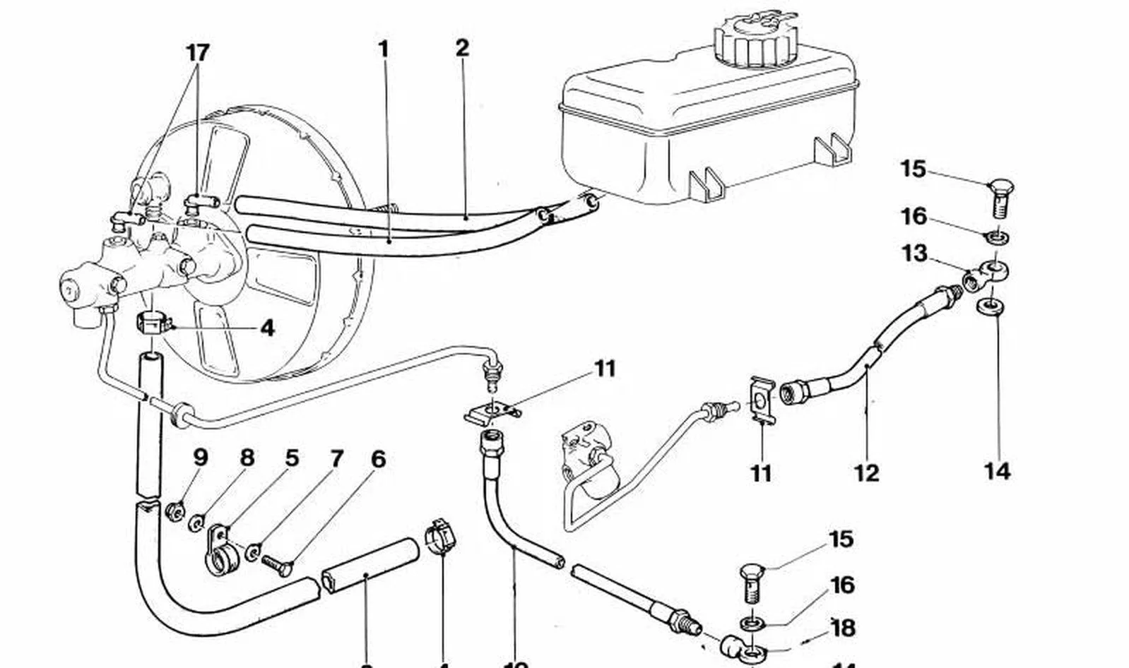 BMW E21 E24 E28 E30… Fren Servosu Vakum Hortumu 34331115926