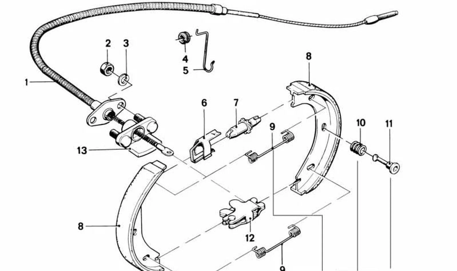 BMW E21 E24 E30 El Freni Baskı Yayı 34411100122