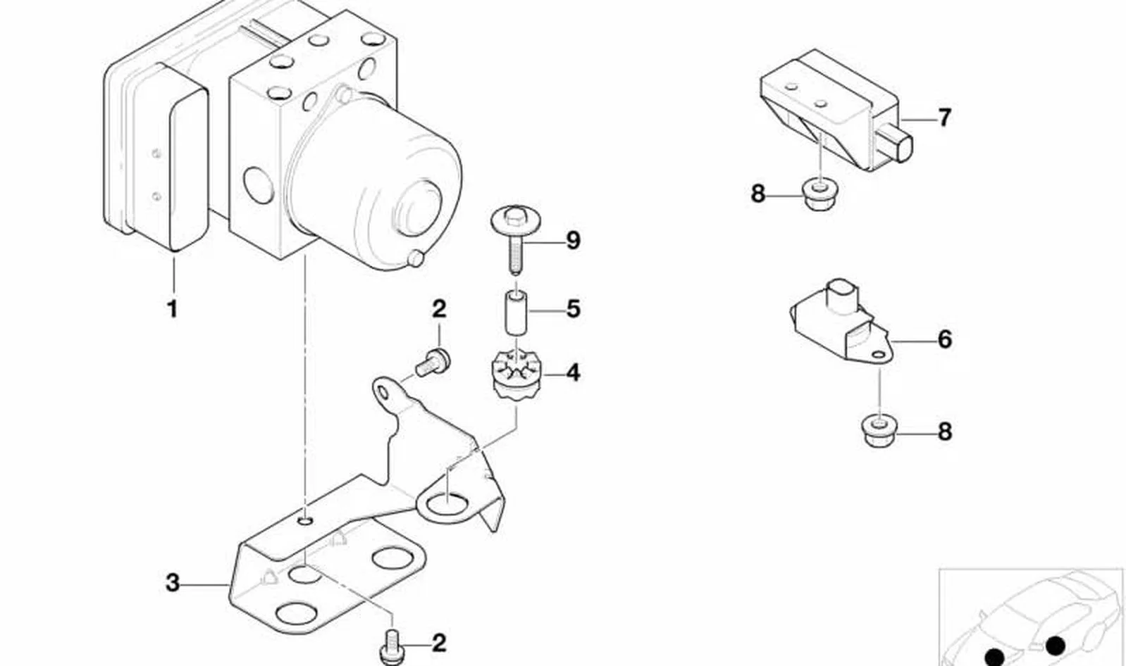 BMW 3 Serisi E46 ABS Ünitesi Bağlantı Braketi 34516752672