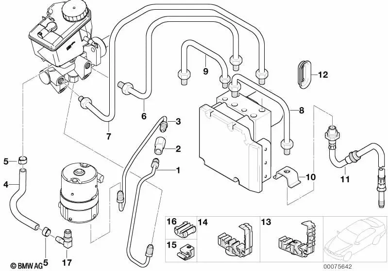 BMW 3 Serisi E46 Fren Hidrolik Borusu 34532282288