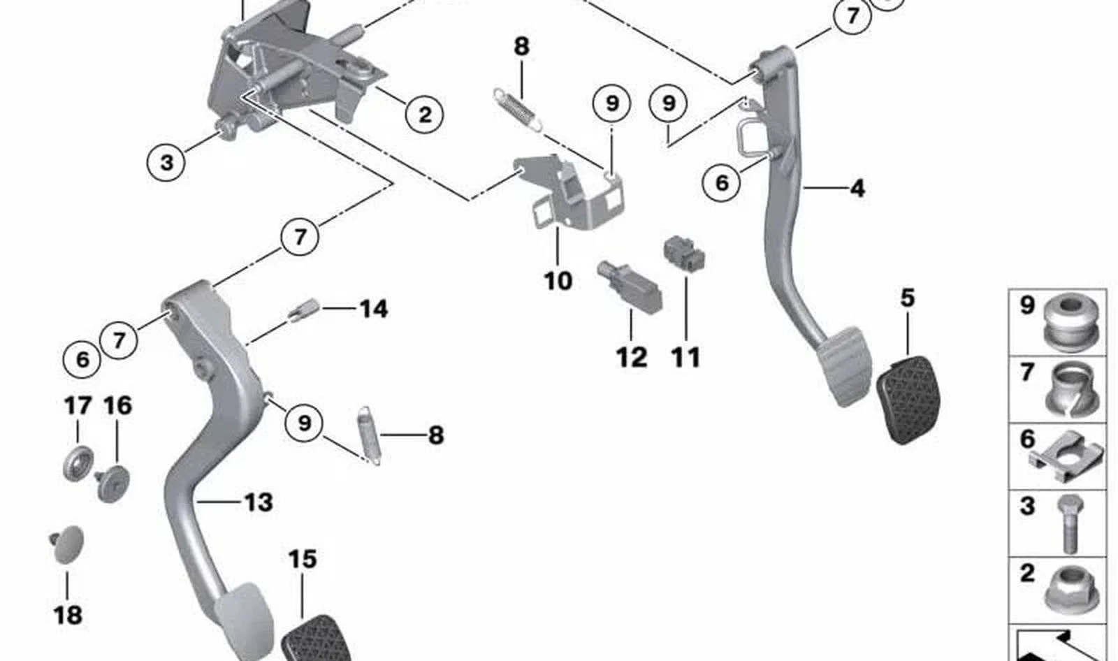 BMW E46 E85 E86 Fren Pedalı 35206752651