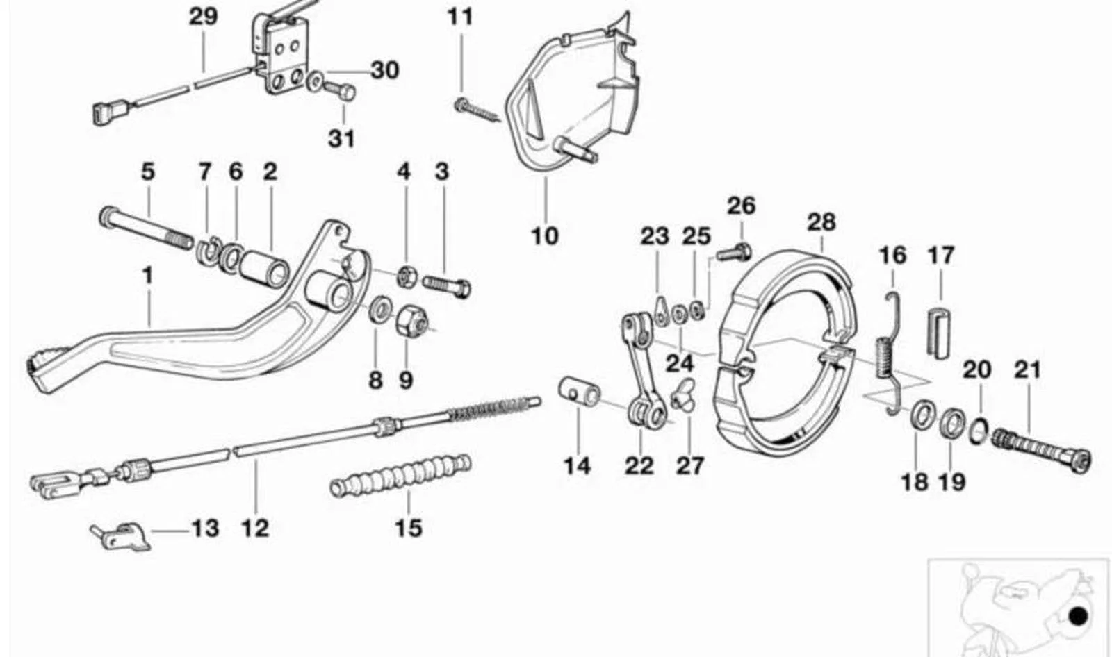 BMW E28 E30 E34 E36… Pedal Mili Yatak Braketi 35211458082