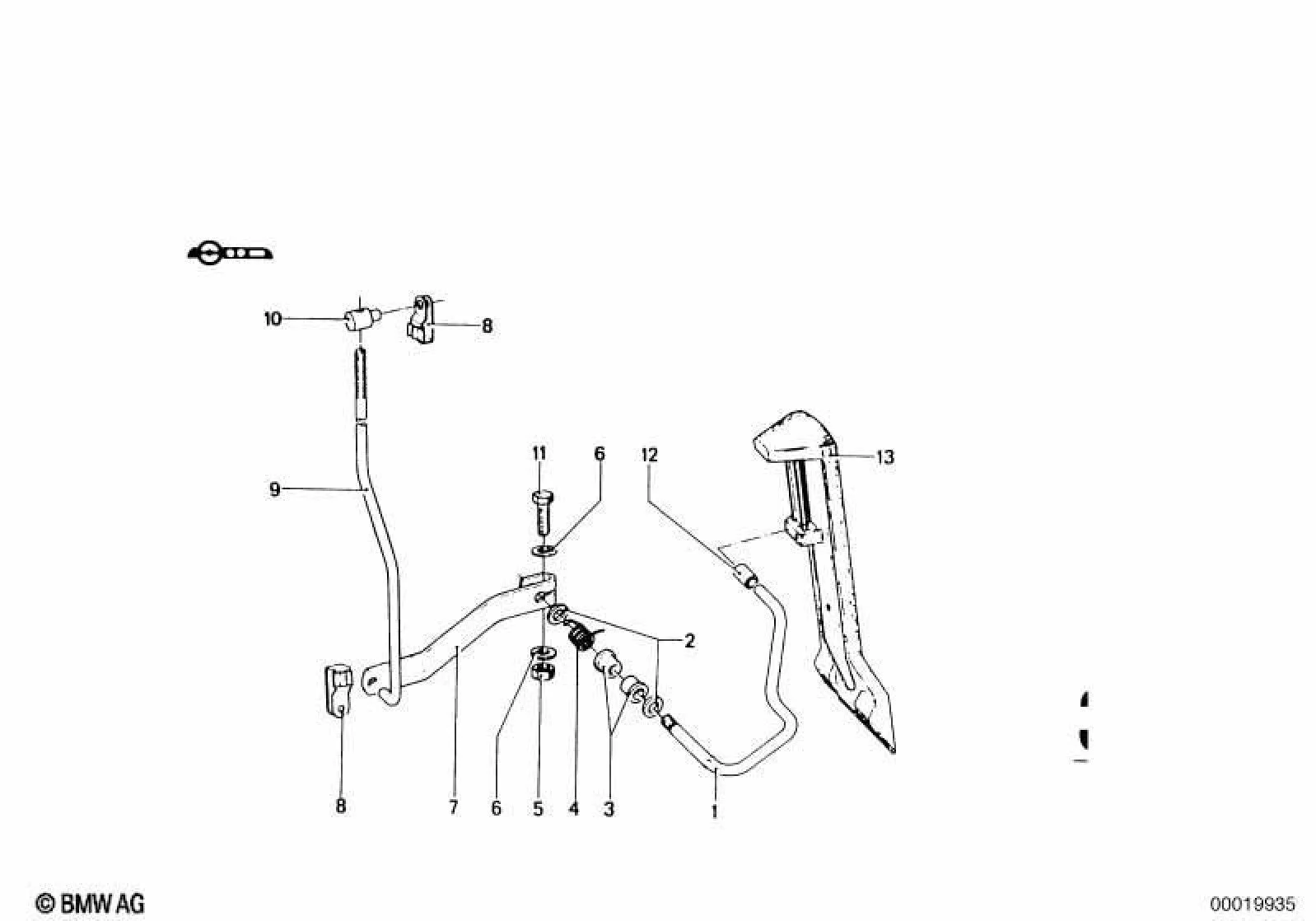 BMW E21 E24 E28 E30… El Freni Tutma Yayı 35411105778
